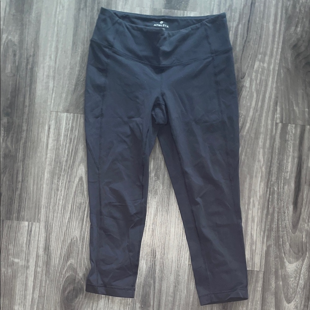 Athleta Black High-Waist Crop Leggings